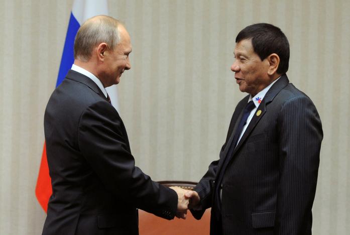 Russian President Putin and Philippine President Duterte attend meeting on sidelines of APEC Summit in Lima